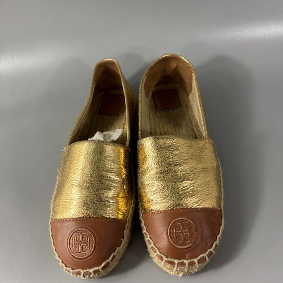 Tory Burch Colorblock Logo Leather Espadrille Flat, Size 8 1/2 - Picture 5 of 14
